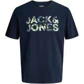 Jack & Jones Junior T-Shirt 'JJEJeff' bleu / bleu nuit / vert pastel