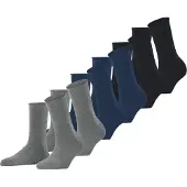 Falke Chaussettes marine / gris chiné / noir