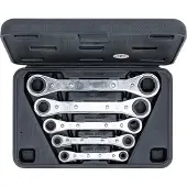 Bgs Coffret de clés polygonales à cliquet - - 5 pcs - 1450