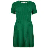Apricot Robes en maille vert / blanc