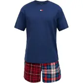 Tommy Hilfiger Um0um03832 Short Sleeve Pyjama Bleu S Homme