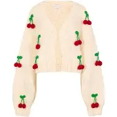 Apricot Cardigan crème / vert / rouge