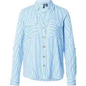 Vero Moda Chemisier 'VMBumpy' bleu ciel / blanc