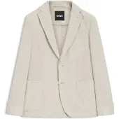BOSS Blazer Slim en coton mélangé à motif