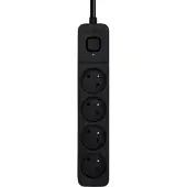 BlueBuilt Multiprise 4 Entrées 3 Mètres Noir