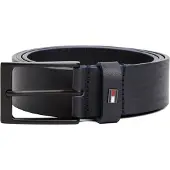 Tommy Hilfiger Ceinture 'Enamel Flag Rectangular Buckle' bleu foncé