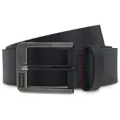 HUGO Ceinture 'Grover_Sz35' noir / argent