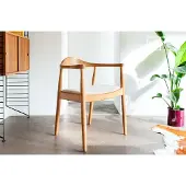 PIB Chaise scandinave orme massif clair Johannes