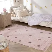 Little Olly Tapis pour chambre d’enfant – Lou Dots Violet | 120x170cm | Rectangulaire | Pile courte
