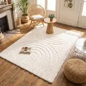FRAAI Tapis doux à poils longs - Carvy Arches Crème | 160x230 cm | Rectangulaire | Pile haute
