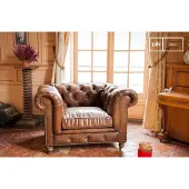 PIB Fauteuil Chesterfield cuir Saint Paul