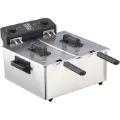Livoo Friteuse double 2x3l 3300w inox - - DOC217 -