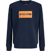 Jack & jones Junior Sweat 'JJCole' bleu marine / orange