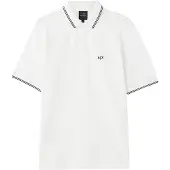 Armani Exchange pour homme. XM001287AF17321U0009 Polo Classic blanc (S), Coton, Classique, Manche courte