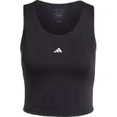 Adidas Haut de sport 'TECHFIT Cropped Training Tank' noir / blanc