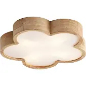 QAZQA Plafonnier pour enfants en bois avec blanc - Lucille