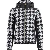 Mountain Peak Polaire à capuche zippé bi-matière badge poitrine femme