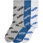 Mister tee Chaussettes bleu / gris chiné / noir / blanc