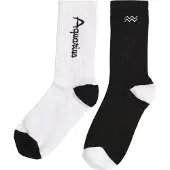 Mister tee Chaussettes 'Zodiac' noir / blanc