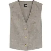 BOSS Gilet court en laine mélangée