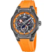 Lotus Montre à affichage analogique orange
