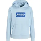 Jack & Jones Junior Sweat 'JJCOLE' bleu marine / bleu pastel / blanc