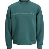 Jack & Jones Sweat-shirt 'JCOFUSION' bleu cyan / blanc
