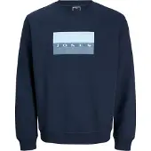 Jack & Jones Sweat-shirt 'JCOFUSION' bleu marine / opal / bleu clair