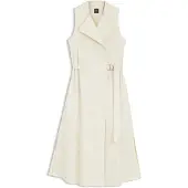 BOSS Robe portefeuille en coton stretch avec ceinture ajustable