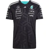 Adidas T-Shirt fonctionnel 'Mercedes-AMG Petronas Formula 1 Team Driver' aqua / anthracite / noir / blanc cassé