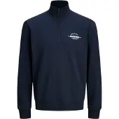 Jack & Jones Sweat-shirt 'JJBrandon' bleu marine / menthe / blanc