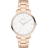 s.Oliver Montre à affichage analogique or rose
