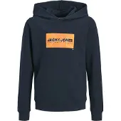 Jack & jones Junior Sweat 'JJCOLE' bleu marine / orange / blanc
