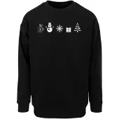 Merchcode Sweat-shirt noir / blanc