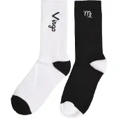 Mister tee Chaussettes 'Zodiac' noir / blanc