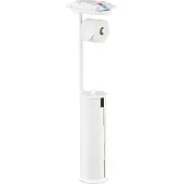 Relaxdays WC Rollenhalter Metall mit Ablage