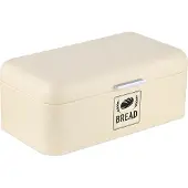 Relaxdays Retro Brotkasten mit Deckel & Griff, Stockage du pain, Beige