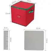 Relaxdays Boîte à boules de Noël (33 cm)