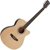 Gear4Music Guitare Électro-Acoustique à Pan Coupé par Bleu
