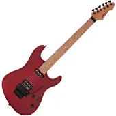 Gear4Music Guitare Électrique LA Select Modern par Transparent Ruby Red