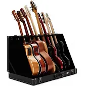 Gear4Music Étui avec Support Intégré pour 8 Guitares par Noir