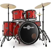 Gear4Music BDK-1plus Batterie de Taille Standard pour Débutants Rouge