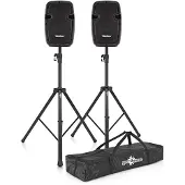 SubZero Système dEnceintes 8" / 200 W avec Lecteur Multimédia & Pieds
