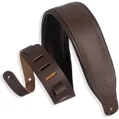 Levys Leathers M26PD-DBR 3" Top Grain Leather Strap Bark Brown on Dark Brown