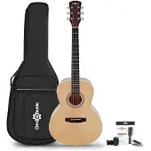 Gear4Music Parlour Electro Acoustic Guitar & Accessory Pack by Natural