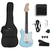 Gear4Music VISIONSTRING 3/4 Electric Guitar Pack Blue