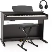 Gear4Music DP-10X Digital Piano by Bench Pack Matte Black