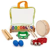 Gear4Music Drum & Jingle Ensemble de 6 Instruments à Percussion pour Enfants par