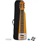 Gear4Music Lap Steel Guitar Starter Kit by Gold