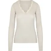 Hunkemoller T-shirt 'V-neck with Cashmere' beige